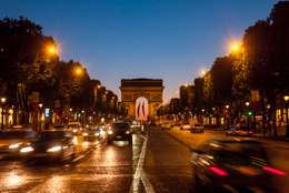 Arc-de-Triomphe;Arche;Architecure;Cars;Champs-Elysees;Champs-Élysées;Jean-Chalgrin;Kaleidos;Kaleidos-images;Night;Nuit;Paris;Tarek-Charara;Triumphal-Arch;Voitures